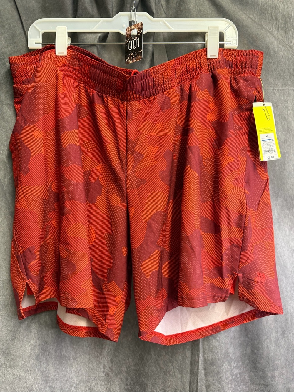 all in motion Red and Maroon Camouflage Athletic Shorts